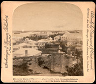 Birds Eye view of Hamilton, showing harbor, circa 1890