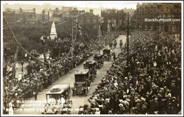 Blackburn. King George V and his entourage, 10 July 1913