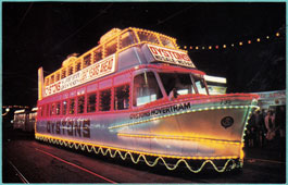 Blackpool. Ship (tram) in illumination, between 1960 and 1970