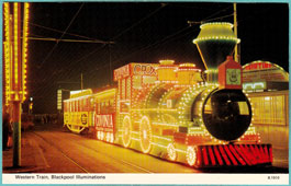 Blackpool. Western Train in illumination, between 1960 and 1970