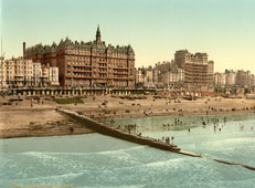 Brighton. Panorama of town from the pier, circa 1890