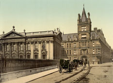 Cambridge Colleges - Caius College and Senate House, circa 1890