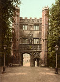 Cambridge Colleges - Trinity College gate, circa 1890