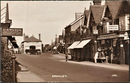 Crawley. View to Street with Shops