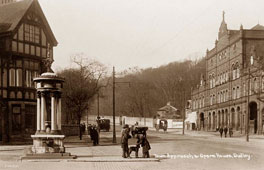 Dudley. Town Approach and Opera House building, Fountain