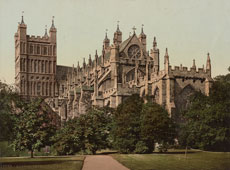 Exeter. Cathedral Church of Saint Peter, East Front, 1890
