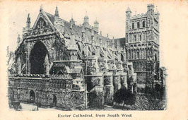 Exeter. Cathedral Church of Saint Peter from South West, 1903