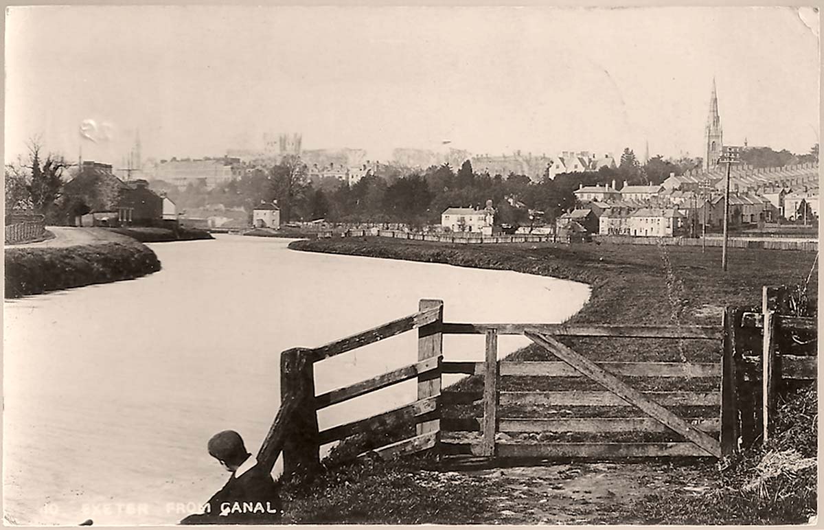 Exeter. View to Exeter from Canal, 1906