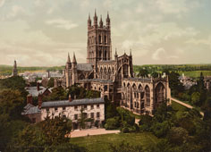 Gloucester. Cathedral from South East, 1890