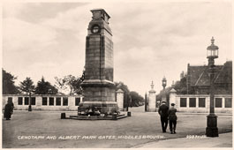 Middlesbrough. Albert Park Gate, Cenotaph 1914-1919