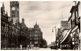 Middlesbrough. Town Hall and Corporation Road