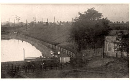Milton Keynes. Bletchley - Newfoundout and railway embankment, circa 1900