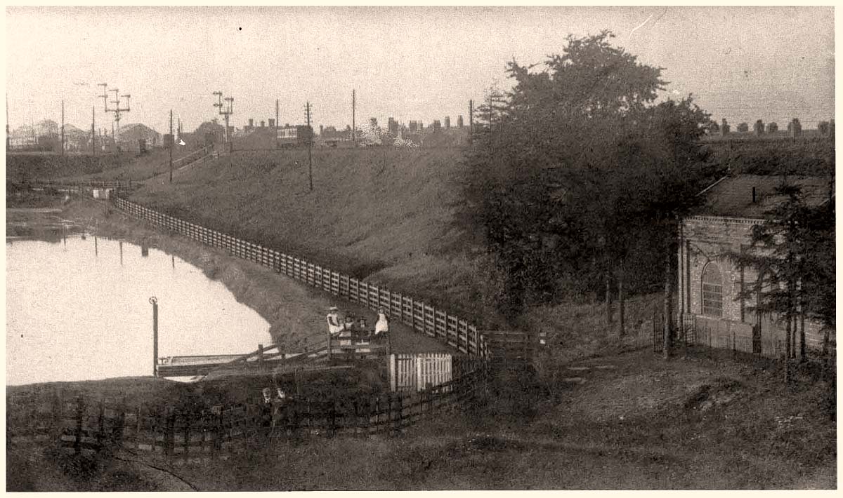 Milton Keynes. Bletchley - Newfoundout and railway embankment, circa 1900