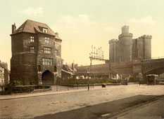 Newcastle upon Tyne. Black Gate and Castle, circa 1890