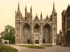 Peterborough. Cathedral, west side, circa 1890