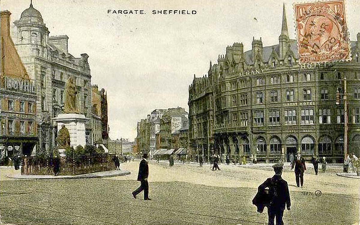 Sheffield. Fargate, Albany Hotel