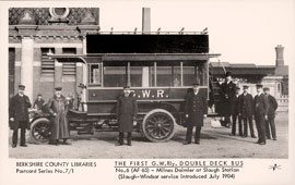 Slough. First Great Western Railway Double Deck Bus