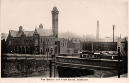 Stockport. Fire Station and Tram Sheds