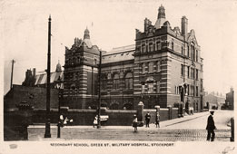 Stockport. Greek Street, Secondary School as Military Hospital, 1919