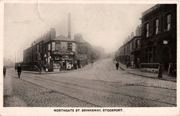 Stockport. Northgate Road joining Brinksway