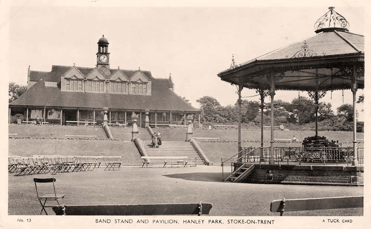 Stoke-on-Trent. Bandstand and Pavilion, Hanley Park, 1963