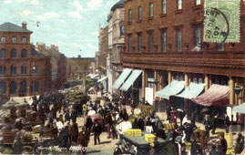 Stoke-on-Trent. Hanley - Market Square, 1907
