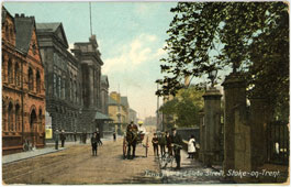 Stoke-on-Trent. Town Hall and Glebe Street, 1908