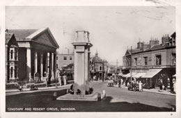 Swindon. Cenotaph and Regent Circus, 1930