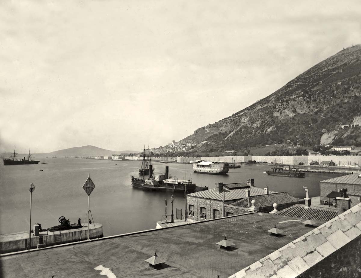 Gibraltar. Northern part of the pier, 1890