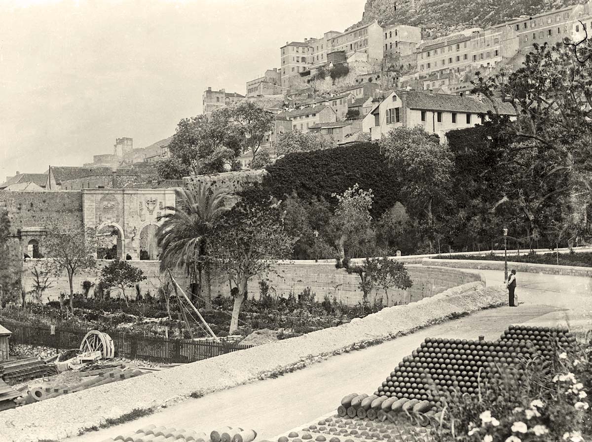 Gibraltar. Southern Port Gate, 1880