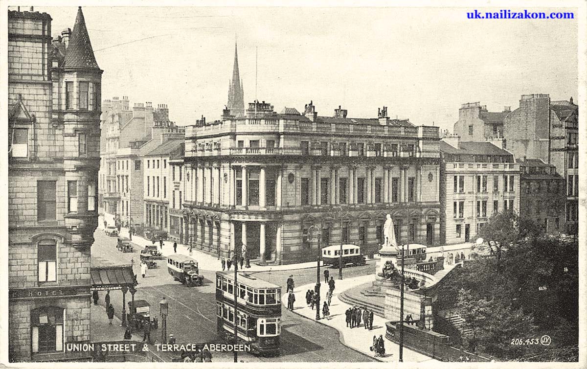 Aberdeen. Union Street and Terrace, 1934