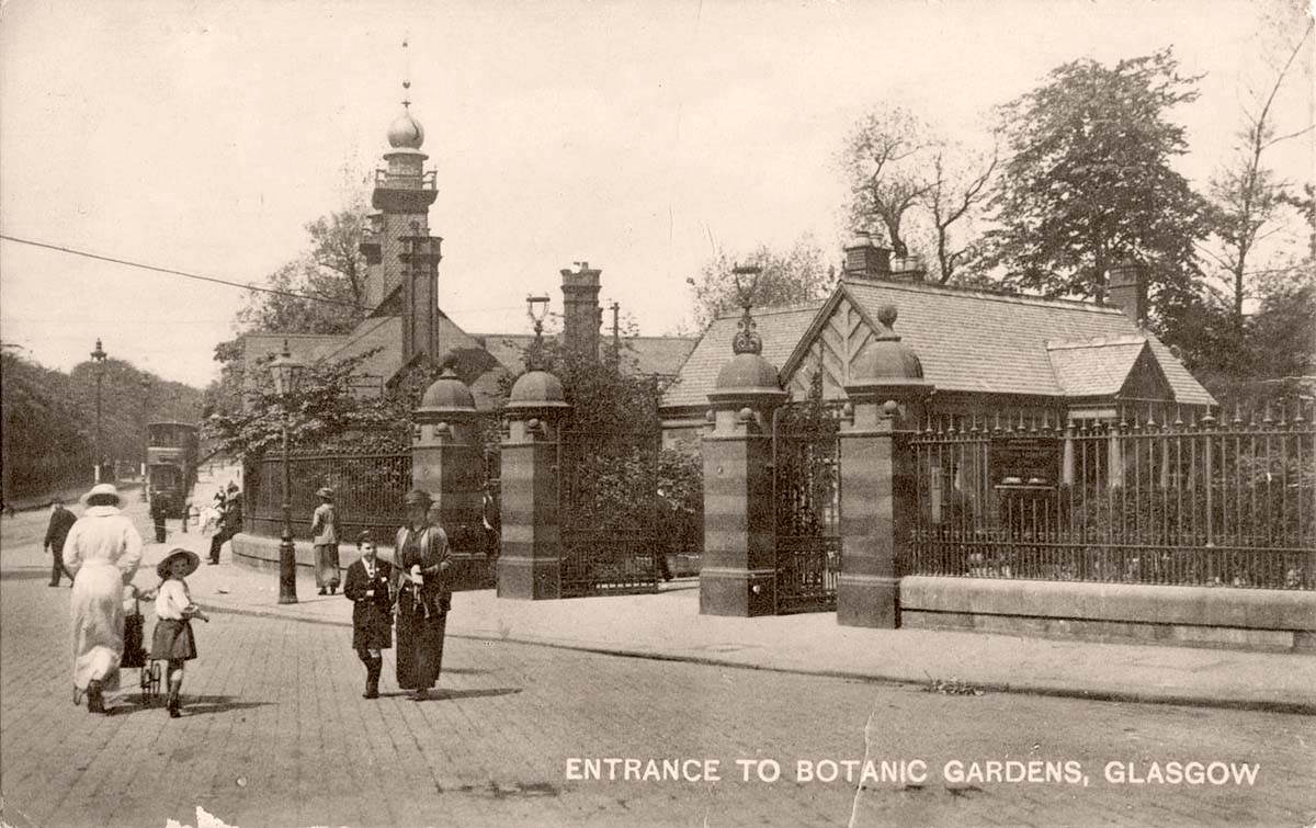 Glasgow. Botanic Gardens Entrance, 1923