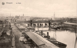 Glasgow. General view of the maritime Warehouses on the Clyde