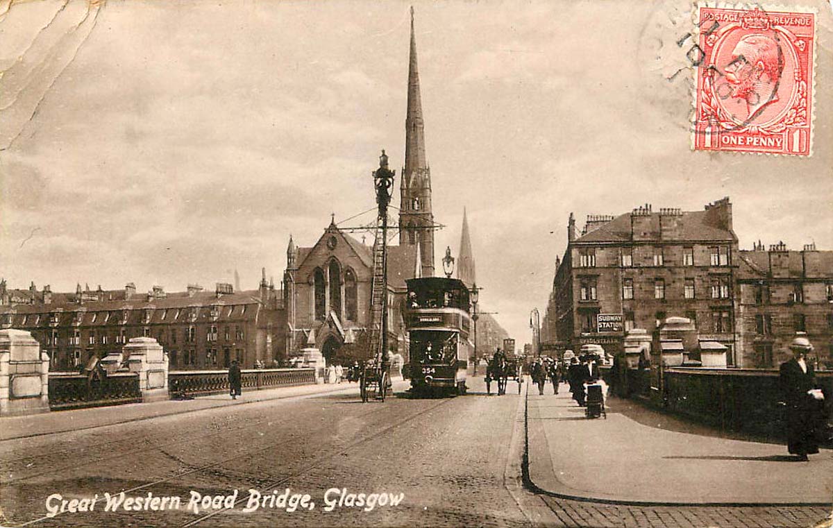 Glasgow. Great Western Road Bridge, 1916