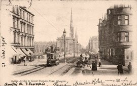 Glasgow. Kelvin Bridge and Great Western Road, 1905