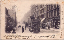 Glasgow. Sauchiehall Street, tramway, 1903