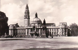 Cardiff. City Hall, between 1950 and 1960