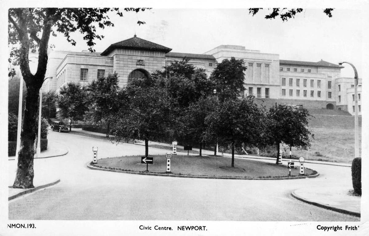 Newport. Civic Centre, 1954