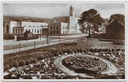 Swansea. Civic Centre and Floral Clock, 1937