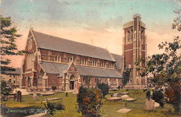Swansea. St Mary's Church, 1914