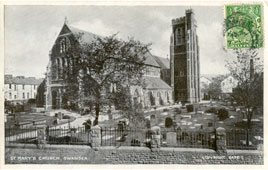 Swansea. St Mary's Church, 1921
