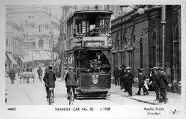 Swansea. Tramway No 33, circa 1910