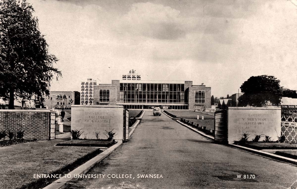 Swansea. University College, Entrance, 1967