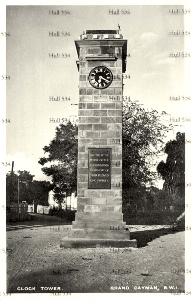 George Town. Clock tower, 1943
