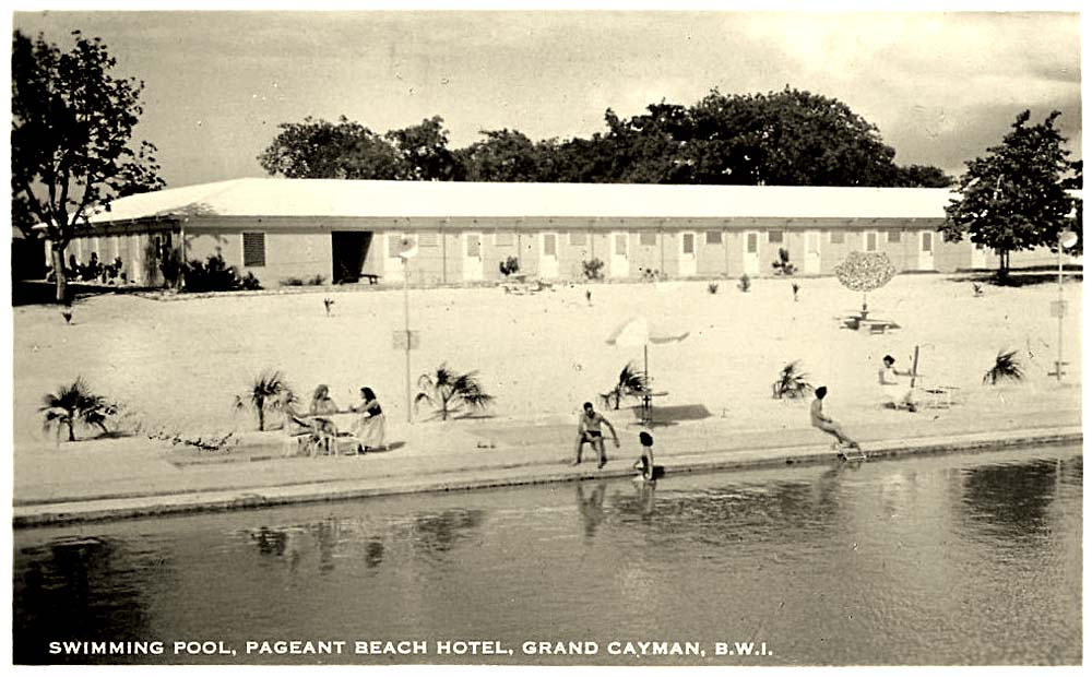 George Town. Swimming Pool with Beach Hotel, between 1950 and 1960