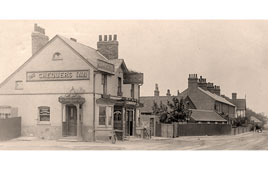 Barking and Dagenham. Dagenham - Checkers Inn, Corner of Broad Street and Ripple Road, 1915