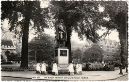 Bedford. Bunyan Memorial and Church Green