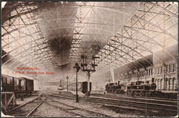 Birmingham. London Northwestern Railway - Interior view of Station New Street, 1905