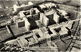 Birmingham. Queen Elizabeth Hospital, Medical School in foreground, 1968