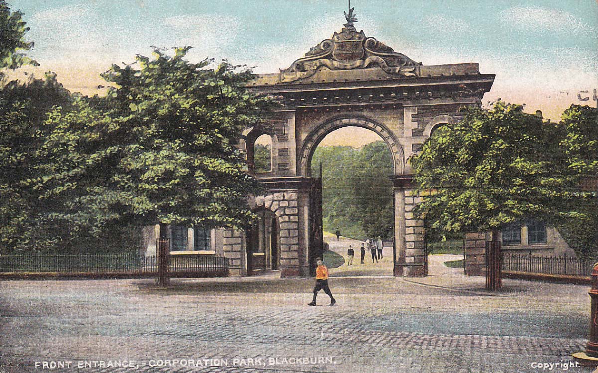 Blackburn. Entrance to Corporation Park